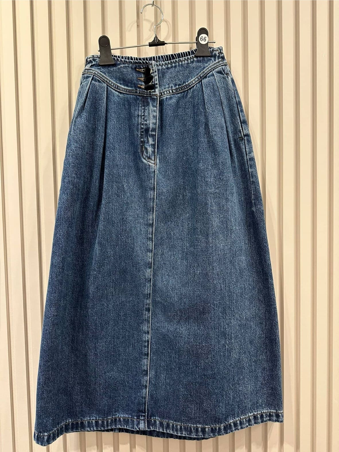 허리밴딩청스커트