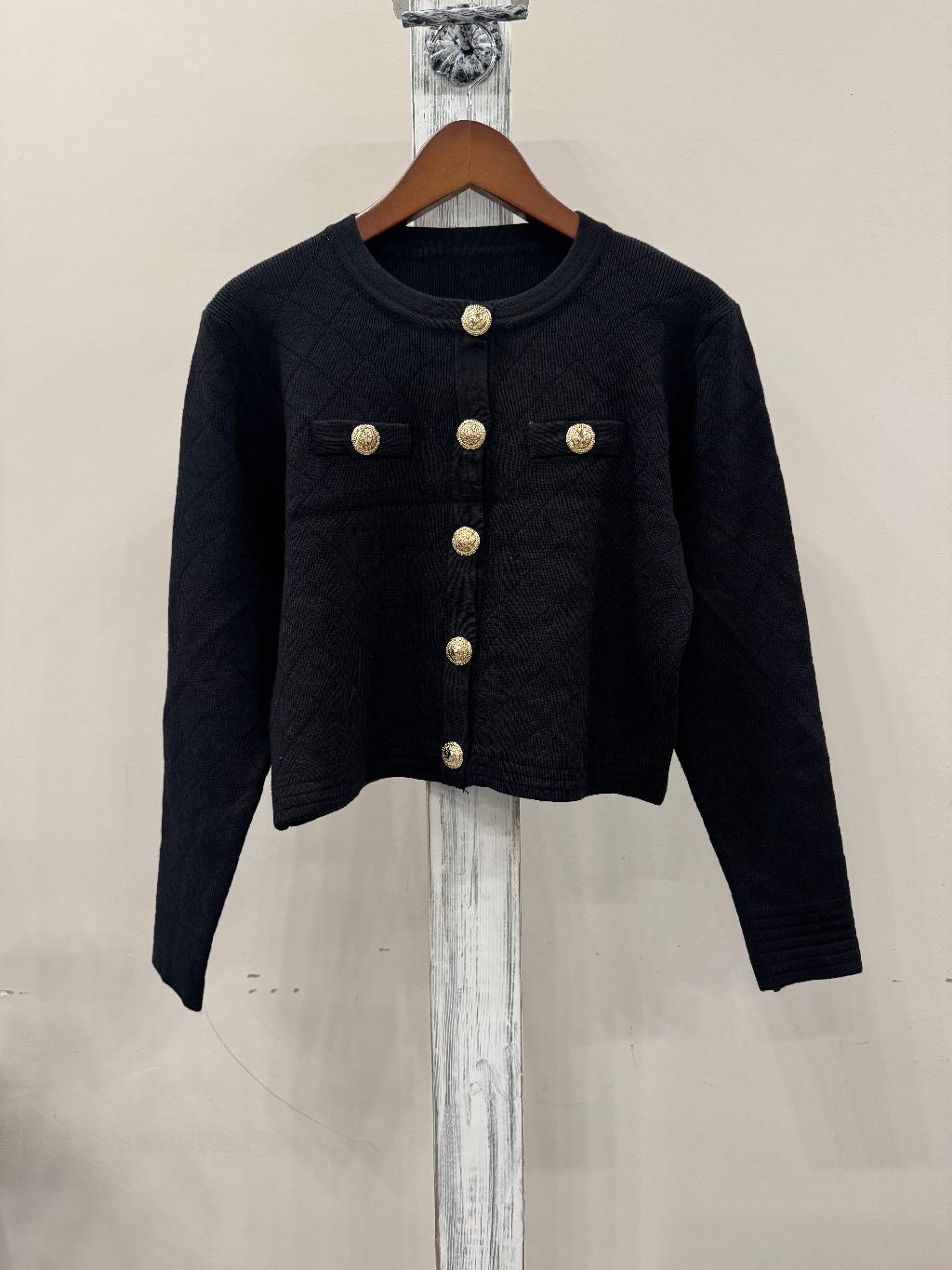 퀼팅단추가디건스커트셋업