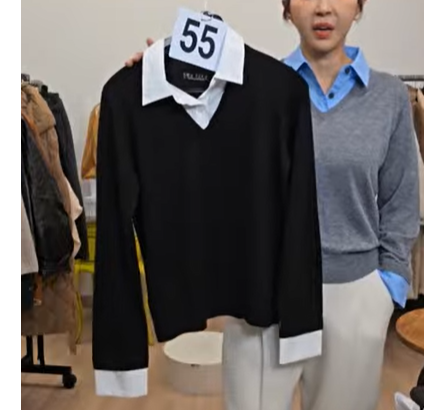 셔츠레이어드니트